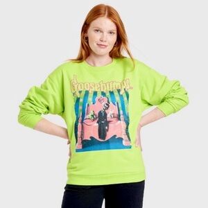 Goosebumps Graphic Sweatshirt Neon Green Horror Book Retro 90s Nostalgia xxl